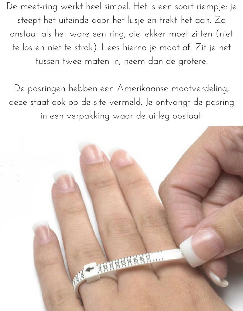 Meet  & Pas Ring voor het bepalen juiste ringmaat