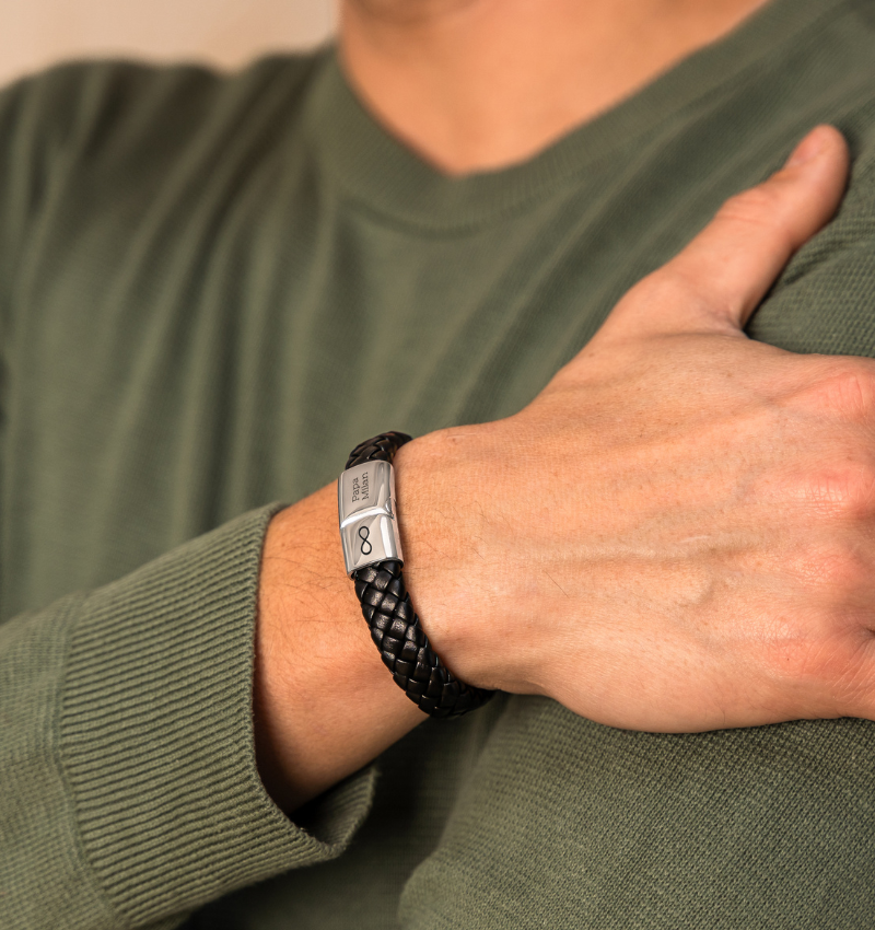 Leren Armband Heren | met Gravure