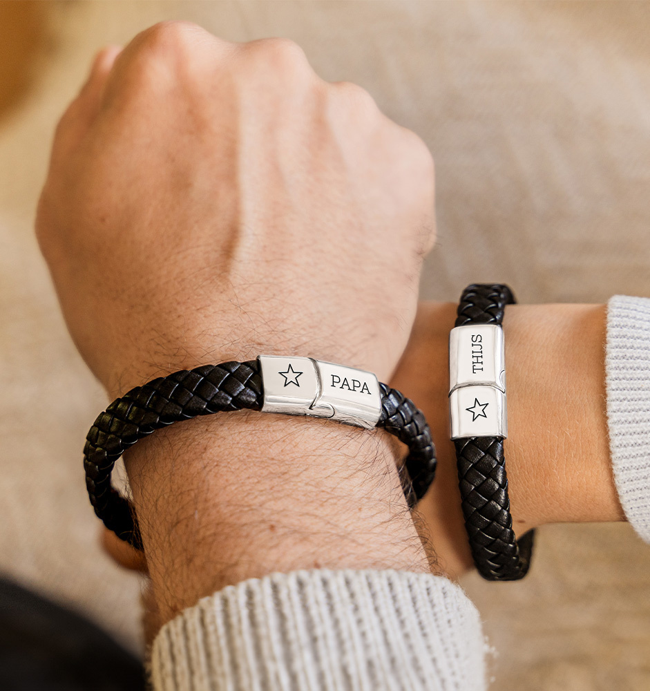 Leren Armband Heren | met Gravure