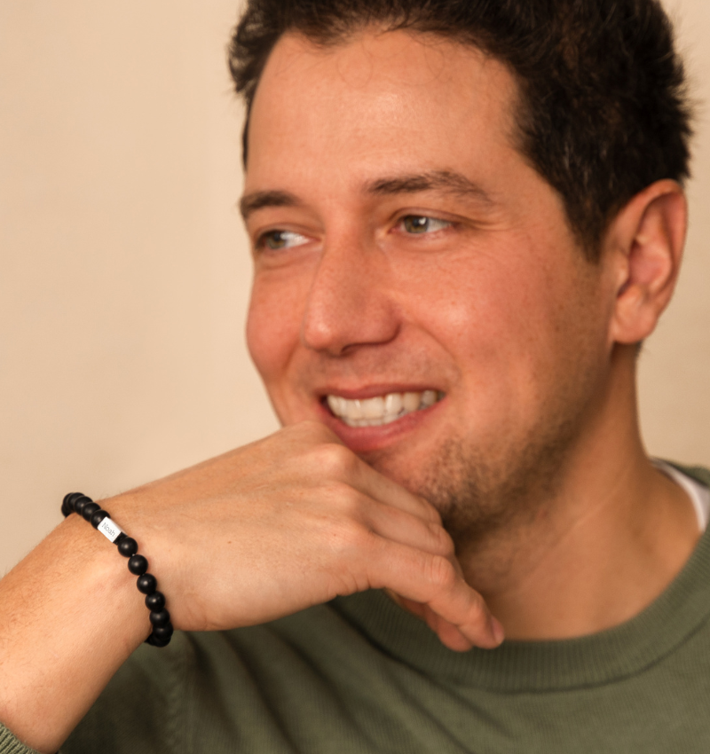 Kralenarmband Heren | Zwart