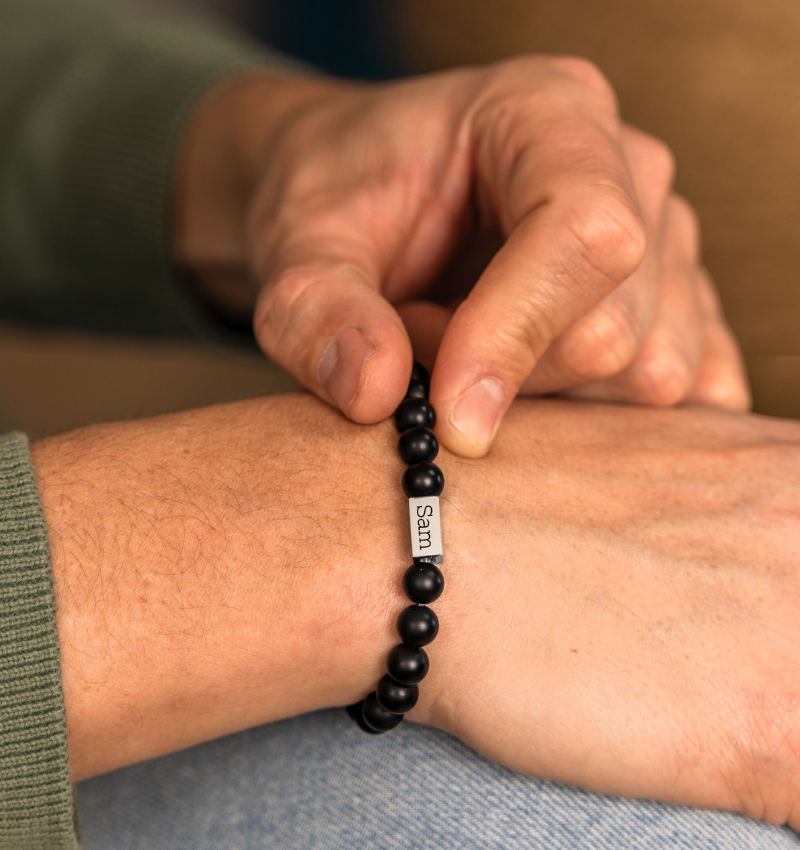 Kralenarmband Heren | Zwart