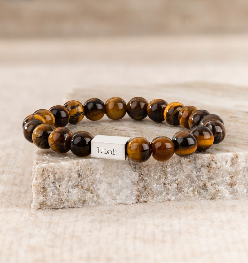 Kralenarmband Heren | Tijgeroog