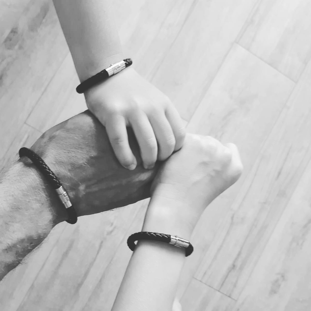 Leren Armband Papa met 2 Zonen | met Gravure