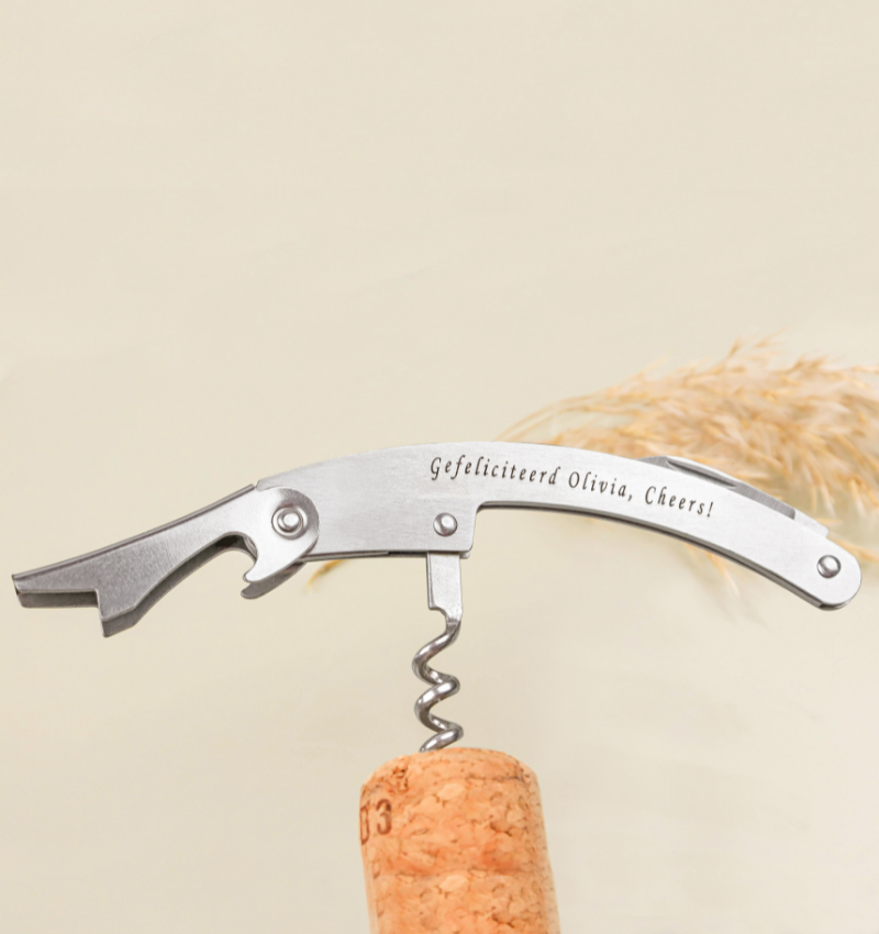 Gepersonaliseerde Wijnopener | Zilver