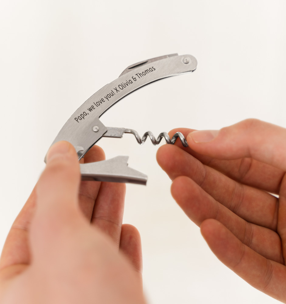 Gepersonaliseerde Wijnopener | Zilver