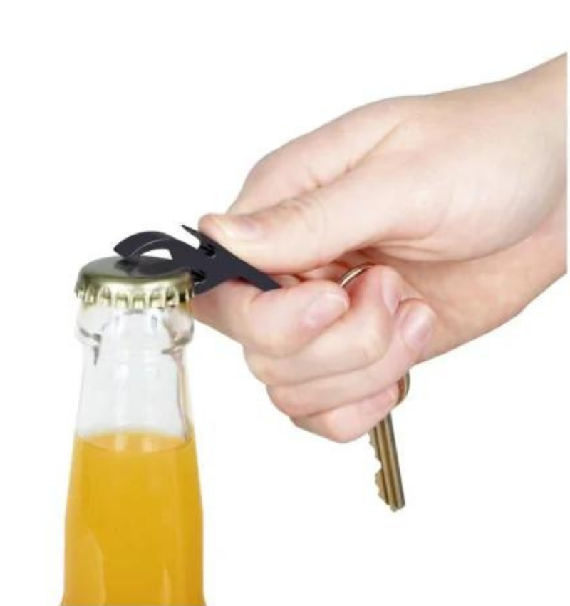 Naam Sleutelhanger Man Bieropener | Zwart