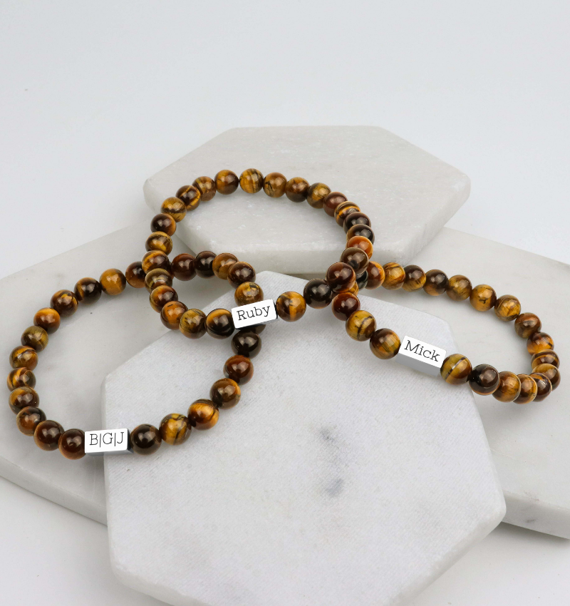 Kralenarmbanden Set Vader en Zonen | Tijgeroog