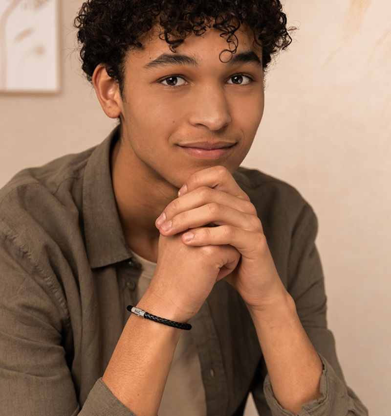 Leren Armband Jongens met Initialen