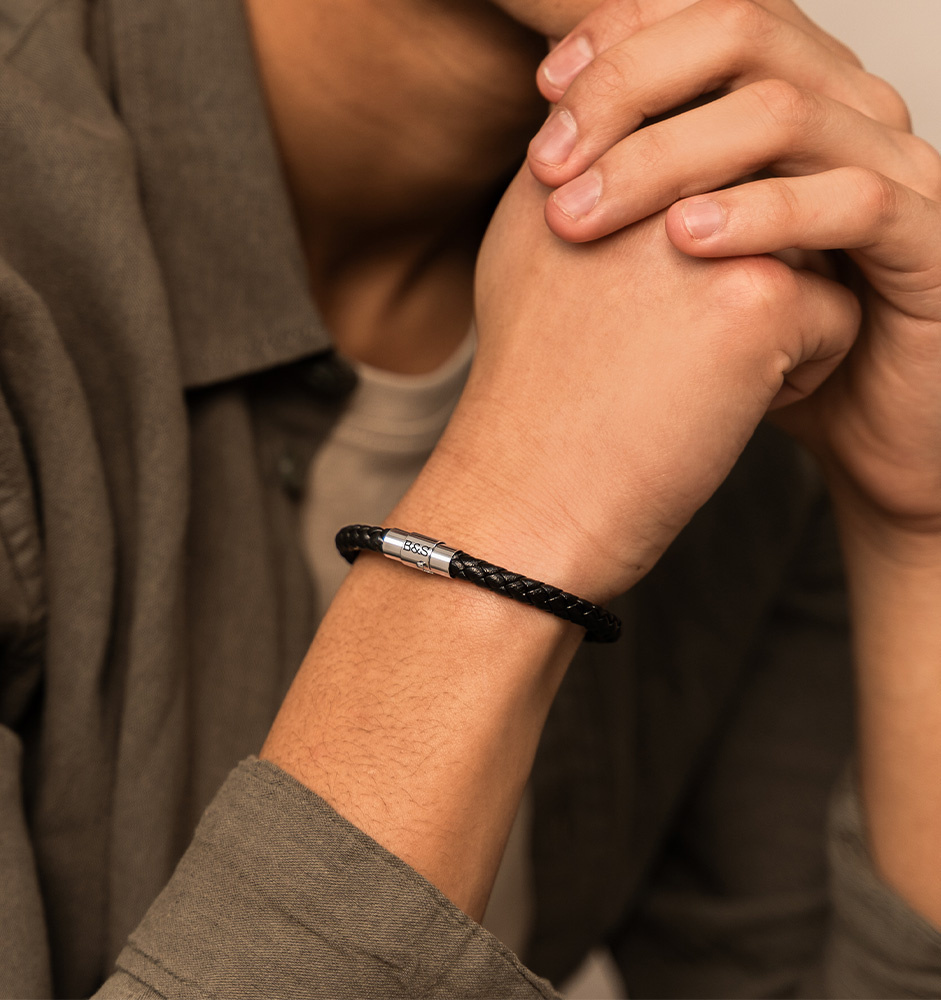 Leren Armband Jongens met Initialen