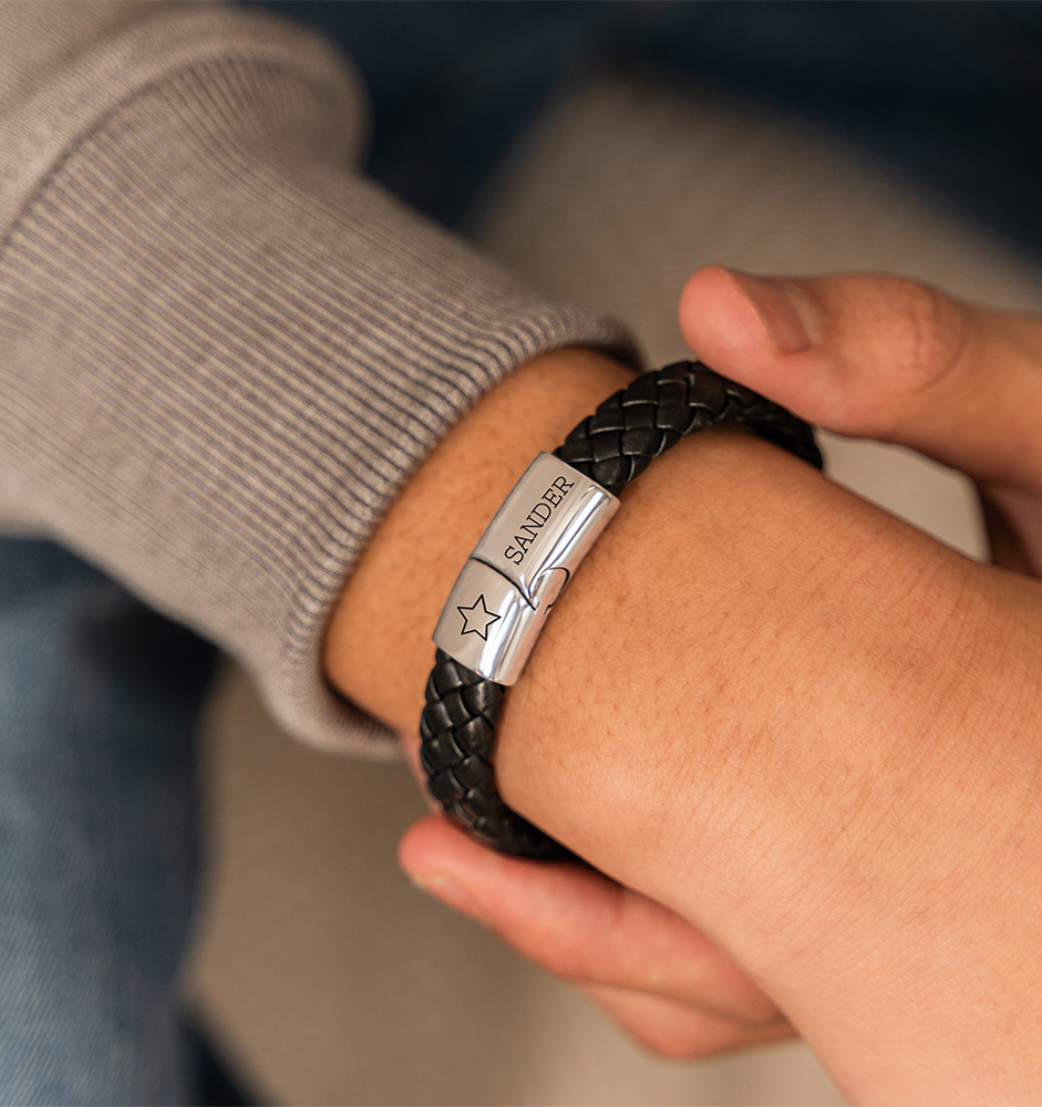 Leren Armband Jongens | met Gravure