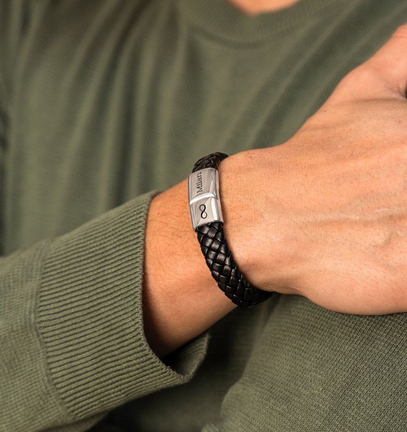 Leren Armband Jongens | met Gravure