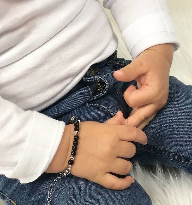Armband Jongens met Kralen I Zwart en Zilver