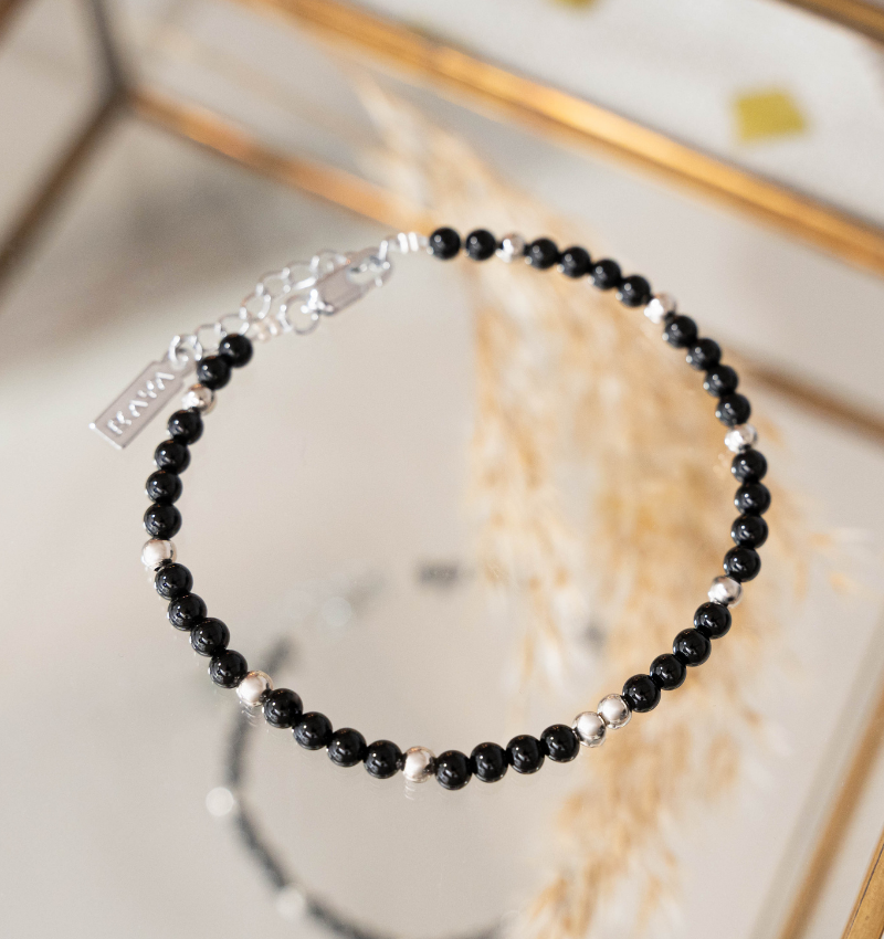 Armband Jongens met Kralen I Zwart en Zilver