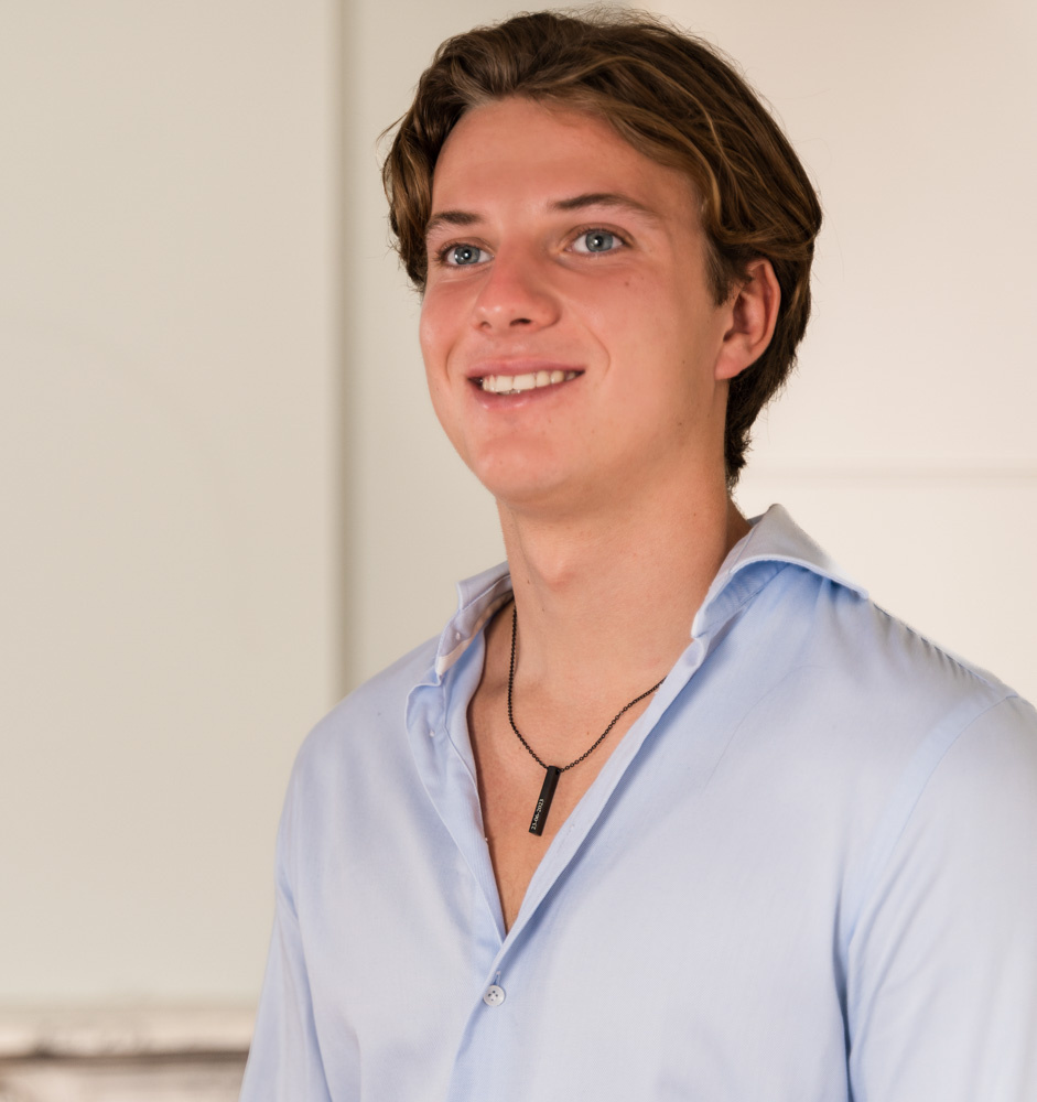 Mannen Ketting met naam 'Bar' | Zwart