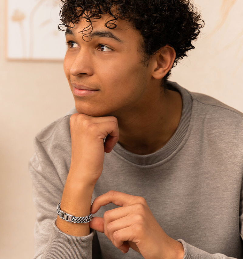 Armband Jongens 'Schakel' I Met gravure