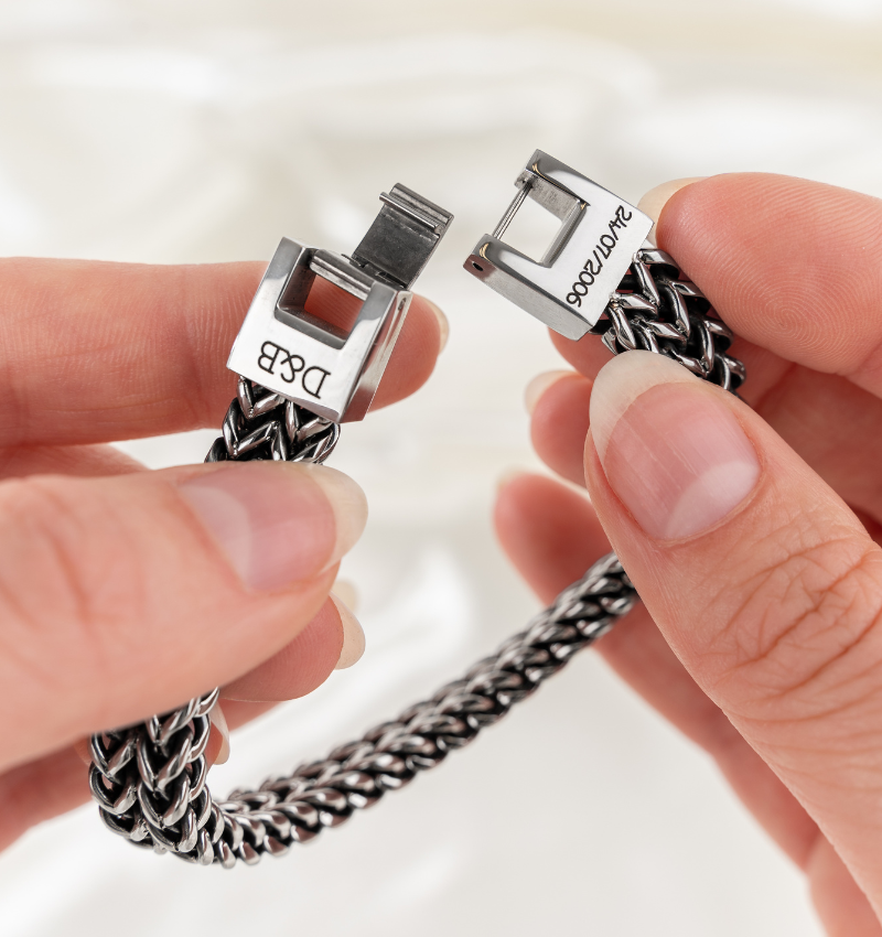 Armband Jongens 'Schakel' I Met gravure