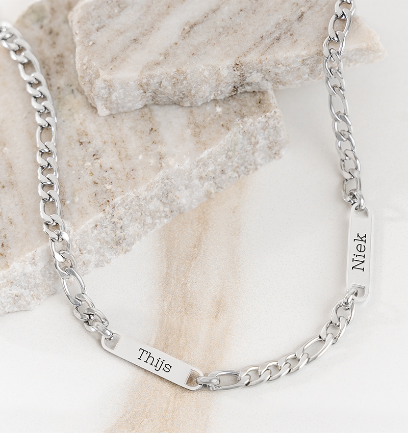 Schakelketting Heren met 2 Namen