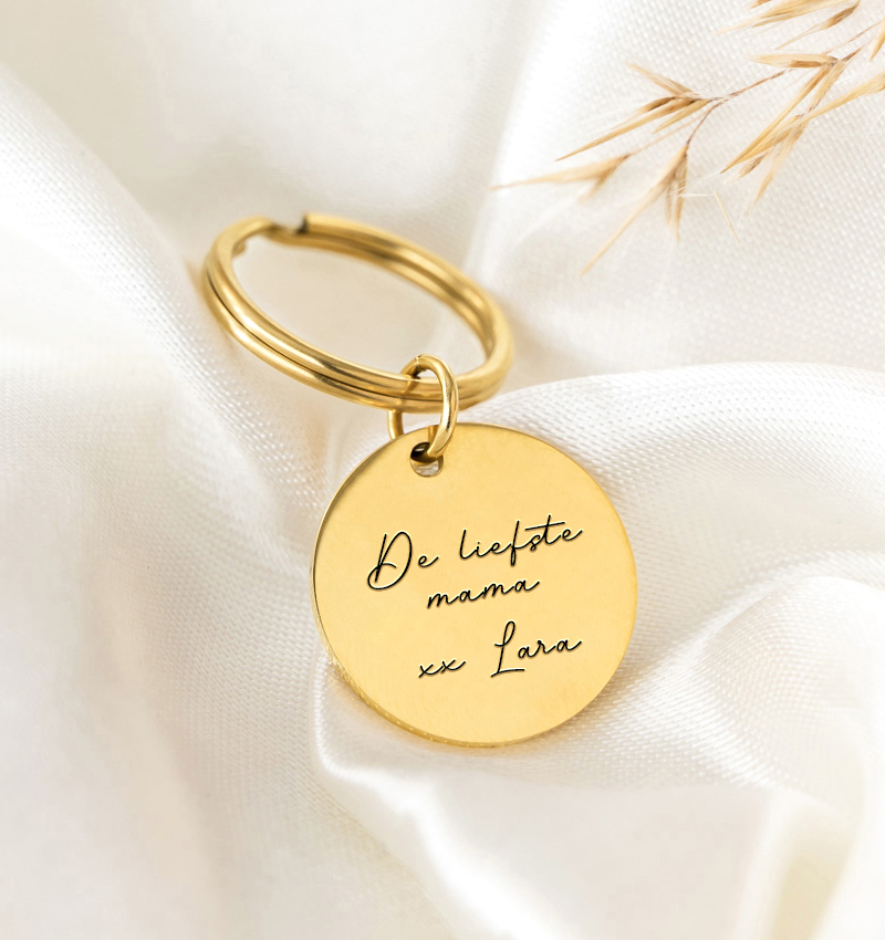 Sleutelhanger met Naam 'Disc' | Eigen handschrift