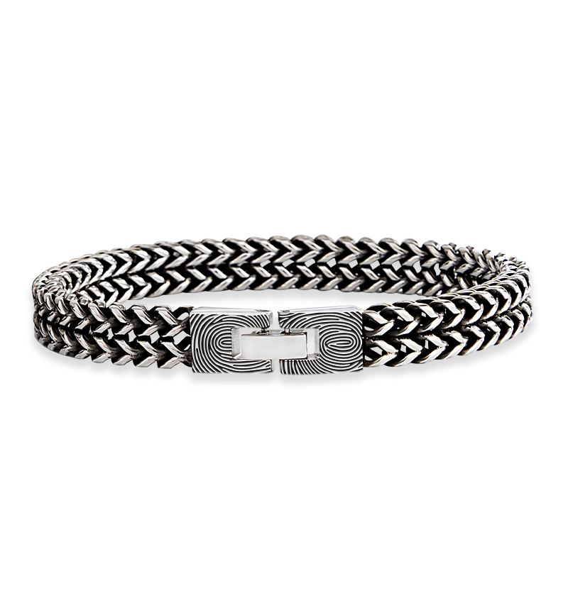 Armband Heren met Vingerafdruk 'Schakel'