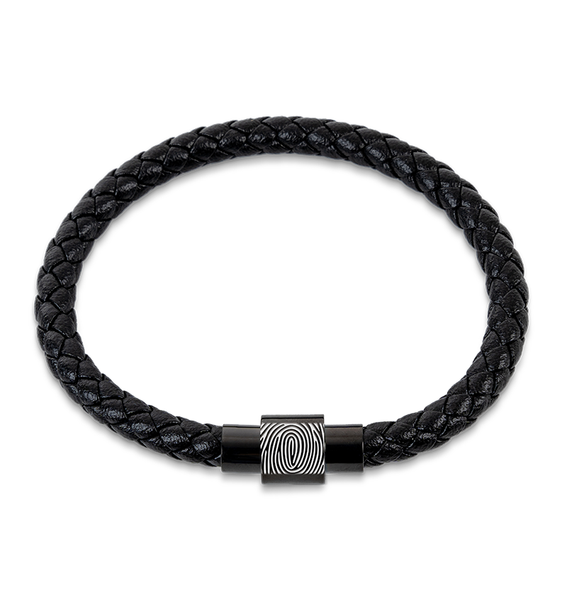 Armband met Vingerafdruk Heren | Zwart