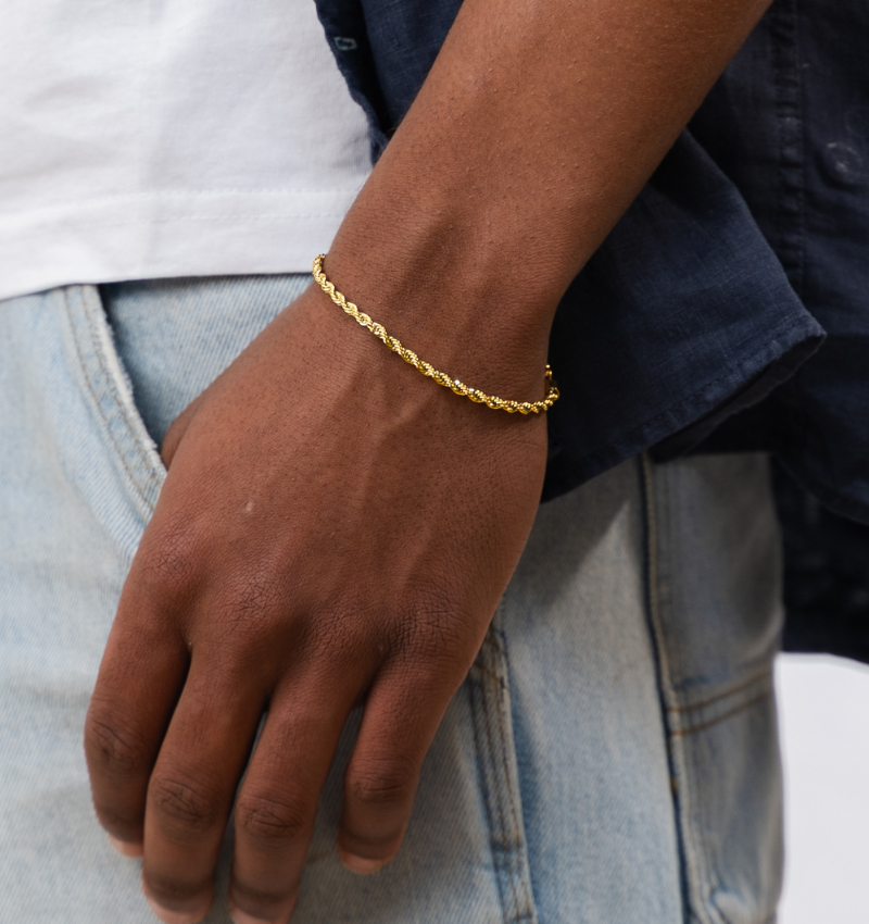 Gouden Armband Heren Twisted I 3 mm