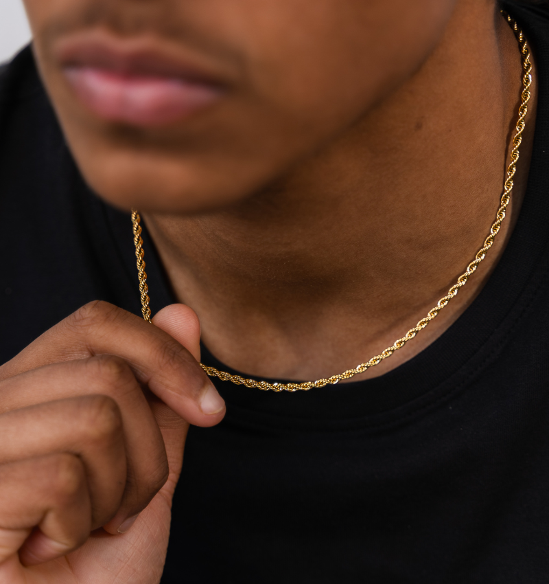 Gouden Ketting Heren Twisted I 3 mm