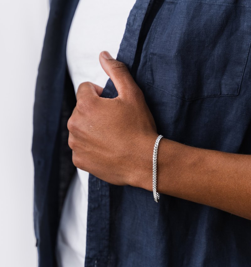 Schakelketting & Armband Cuban Zilver I 4 mm