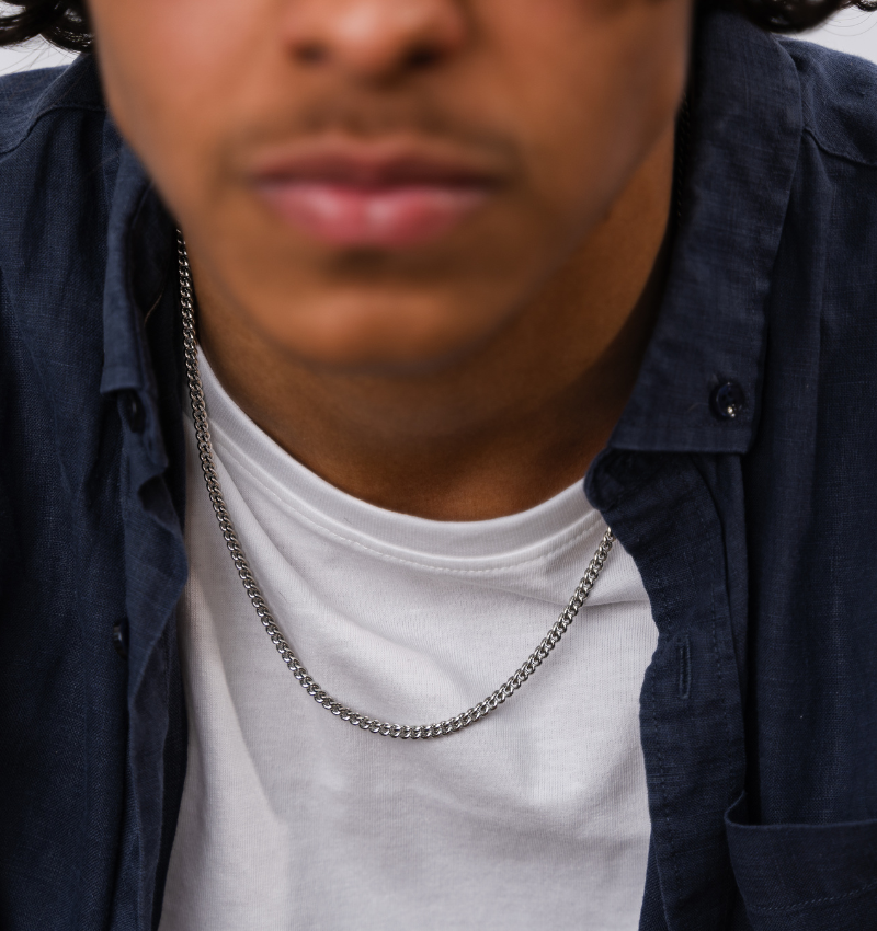 Schakelketting & Armband Cuban Zilver I 4 mm