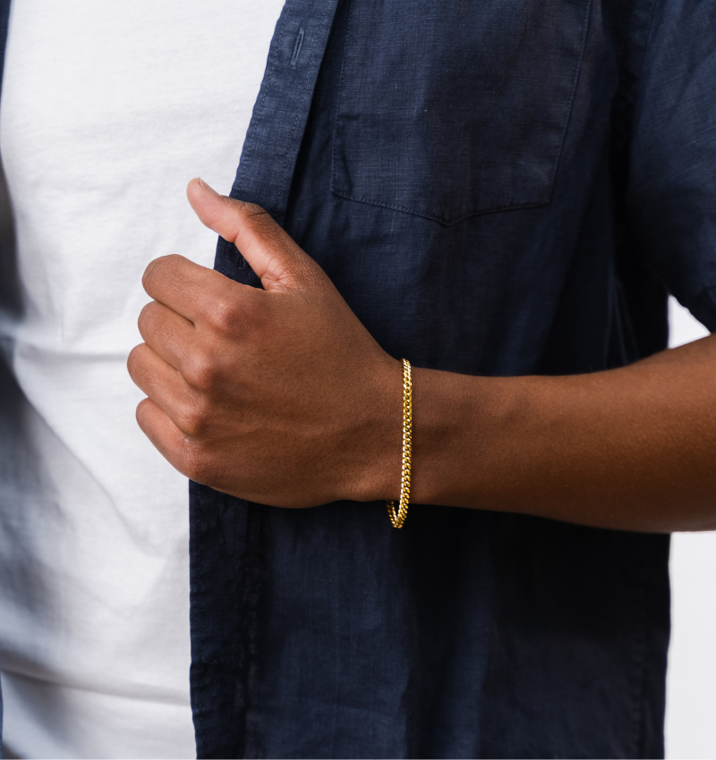 Schakelketting & Armband Cuban Goud I 4 mm