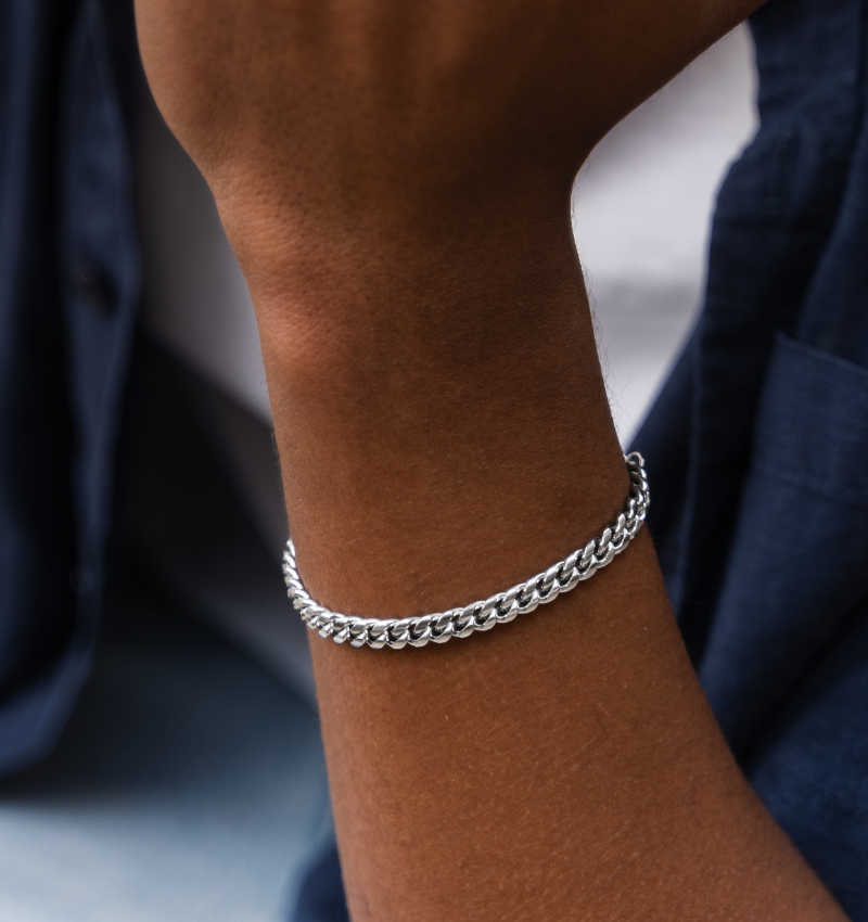 Schakelketting & Armband Cuban Zilver | 6 mm