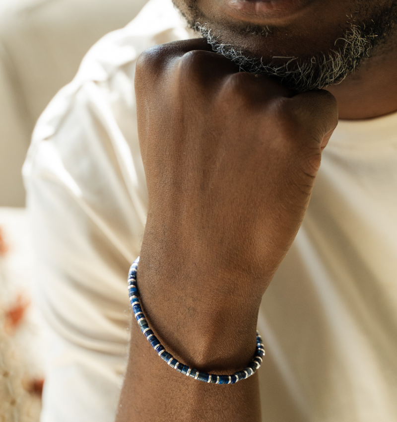 Kralenarmband Heren | Lapis Lazuli