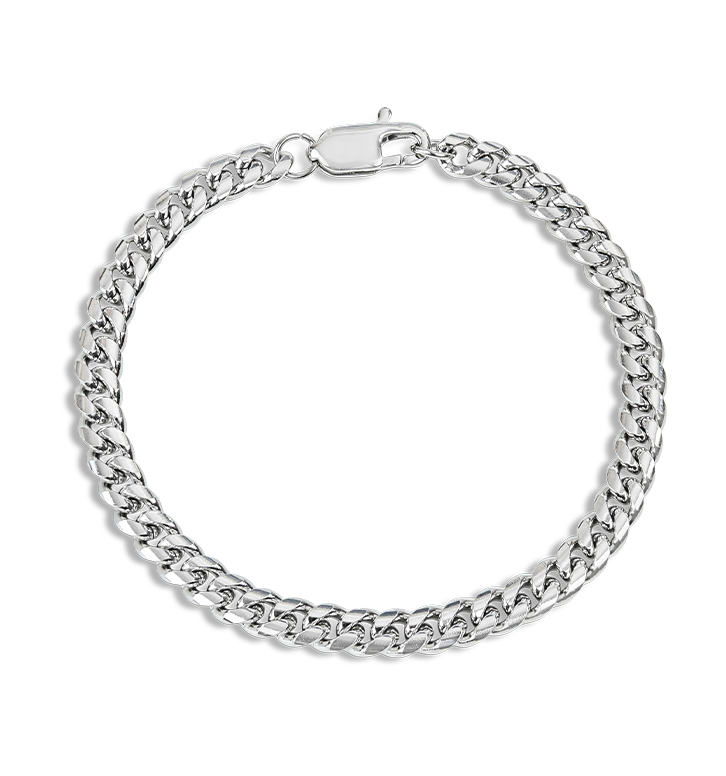 KAYA sieraden Schakelarmband Cuban Link Zilver I 6 mm