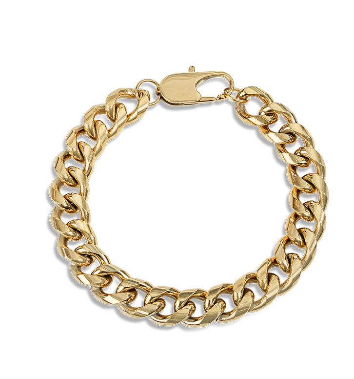KAYA sieraden Schakelarmband Cuban Link Goud I 11 mm