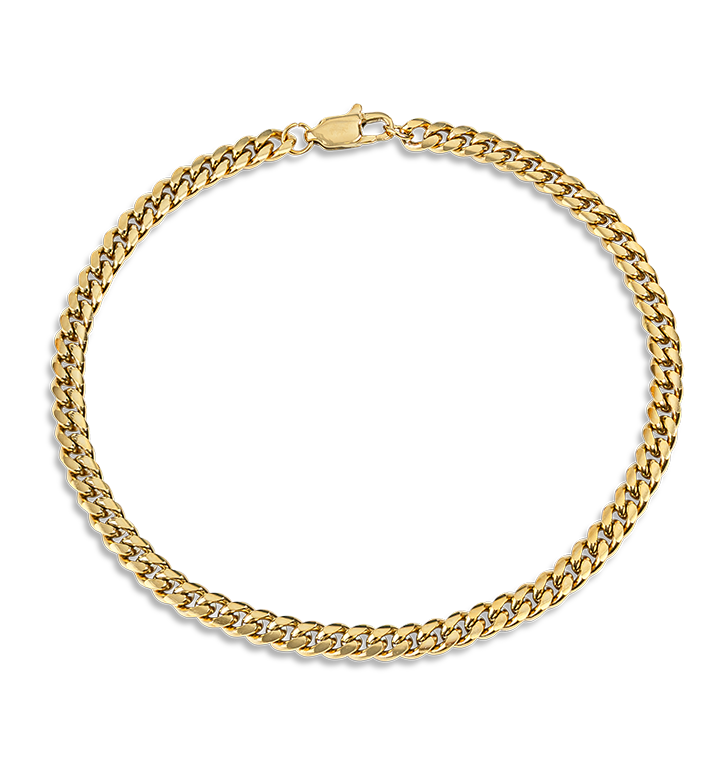 Armband Jongens Cuban Link goud l 4 mm