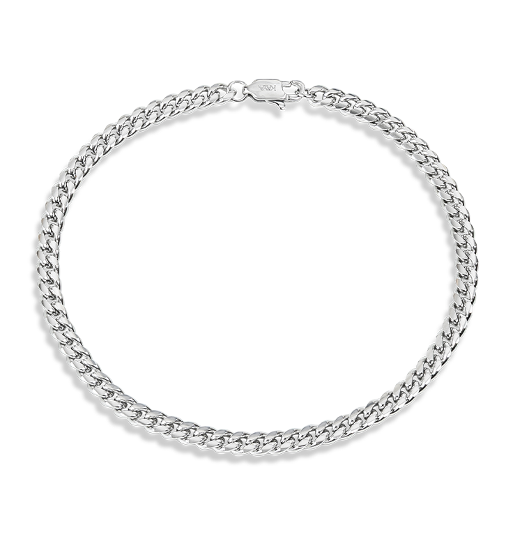 KAYA sieraden Armband Jongens Cuban Link Zilver l 4 mm