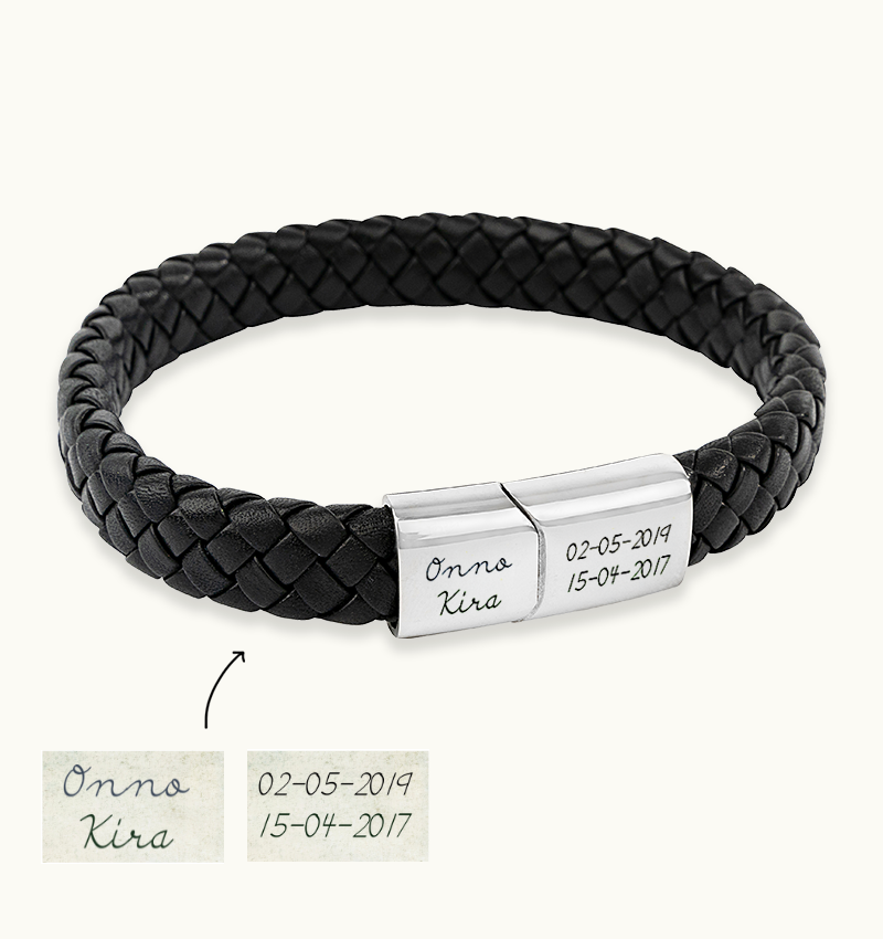 Leren Armband Heren | Eigen Handschrift