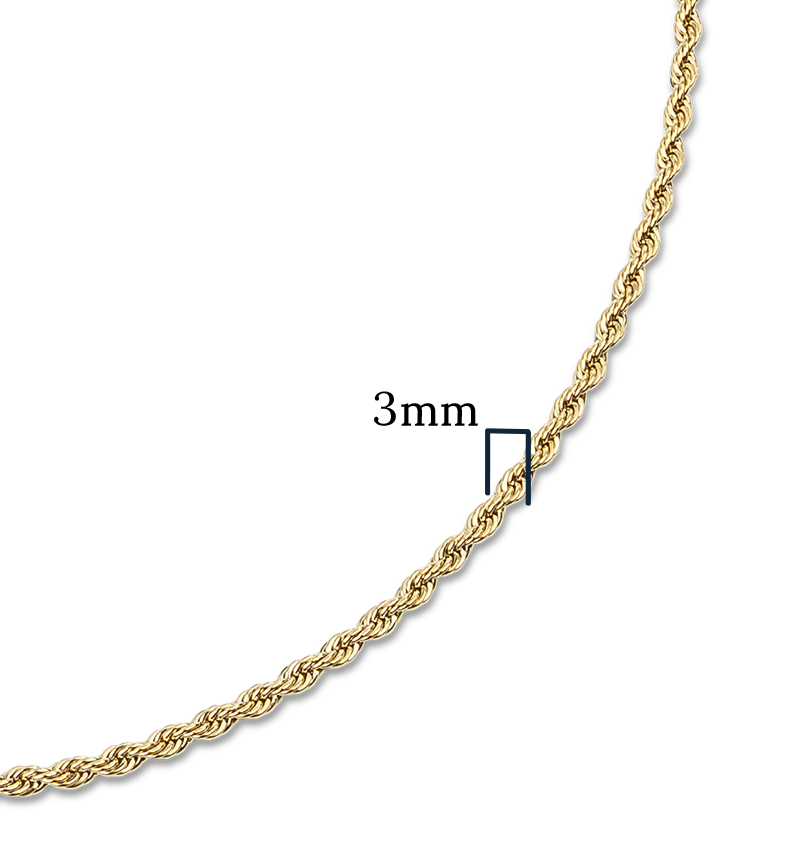 Gouden Ketting Heren Twisted I 3 mm