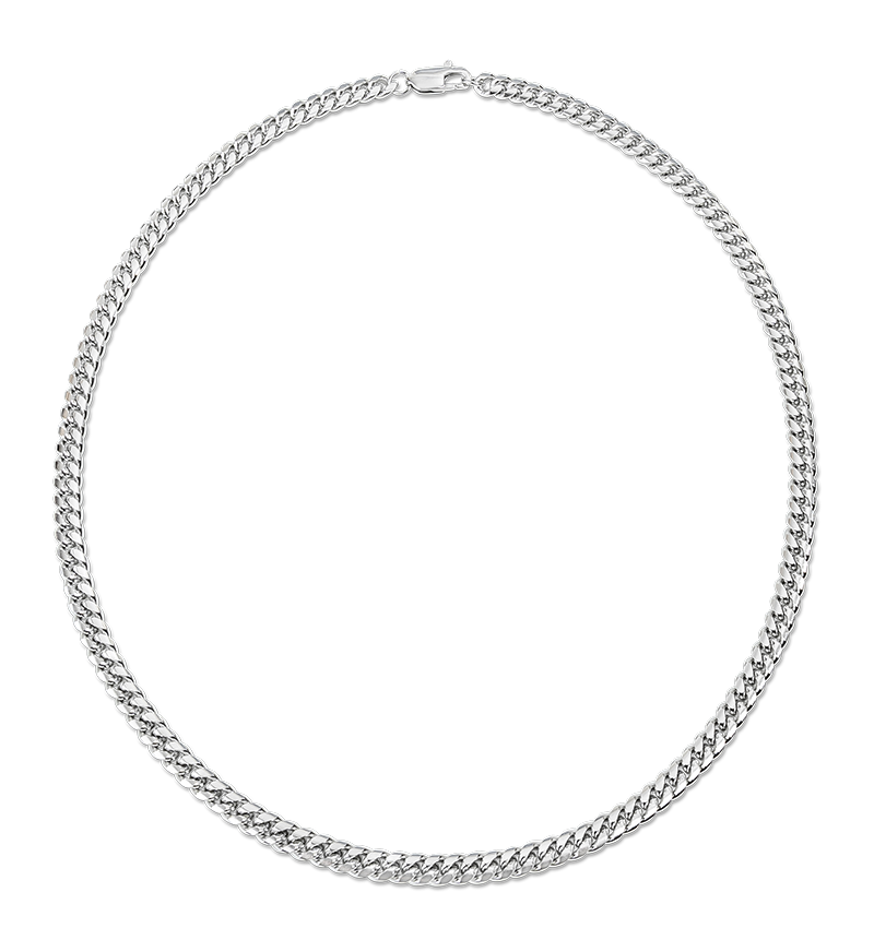 Schakelketting Cuban  Link Zilver I 6 mm