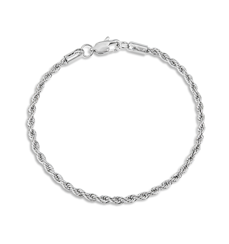 KAYA sieraden Zilveren Armband Heren Twisted I 3 mm