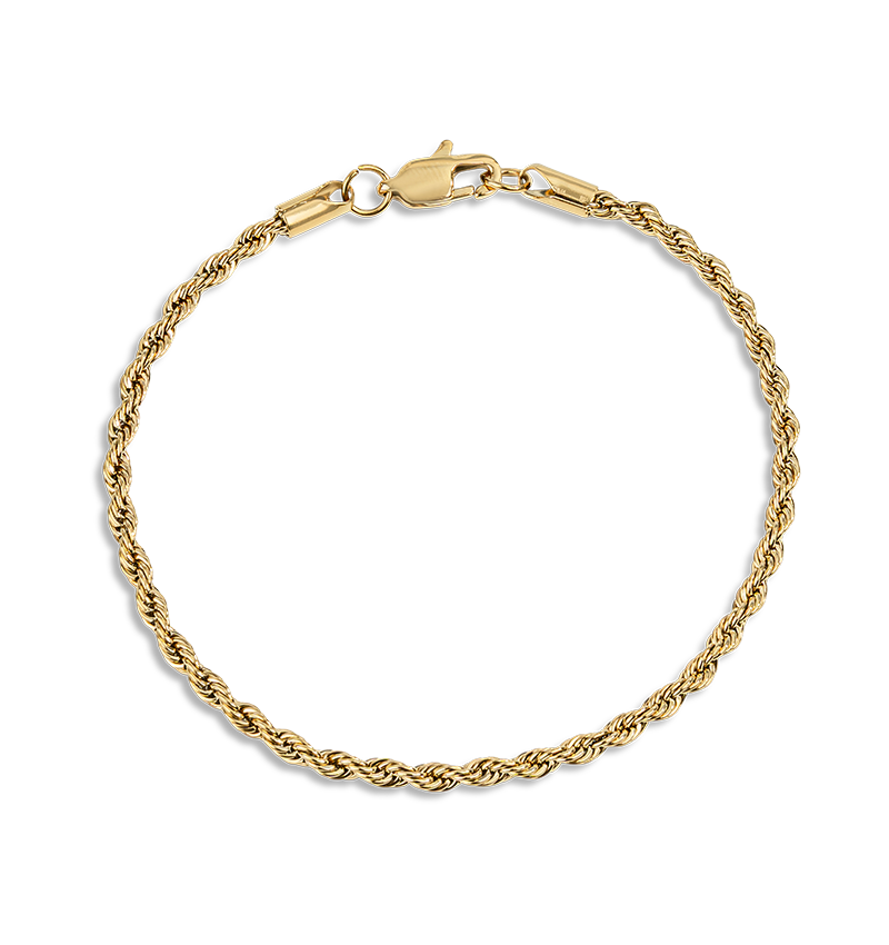 KAYA sieraden Gouden Armband Heren Twisted I 3 mm