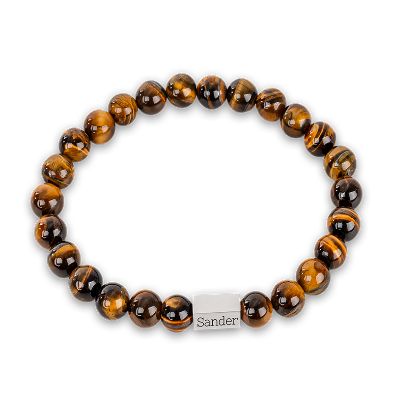 Armband Jongens met Kralen | Tijgeroog