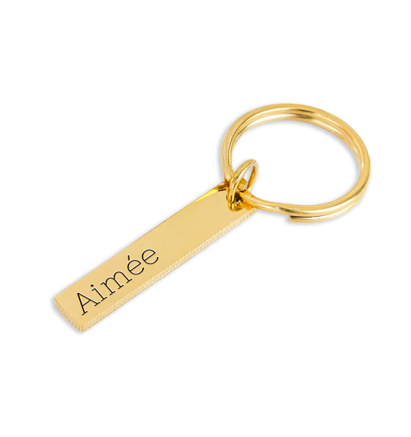 Naam Sleutelhanger | 1 naam | Goud