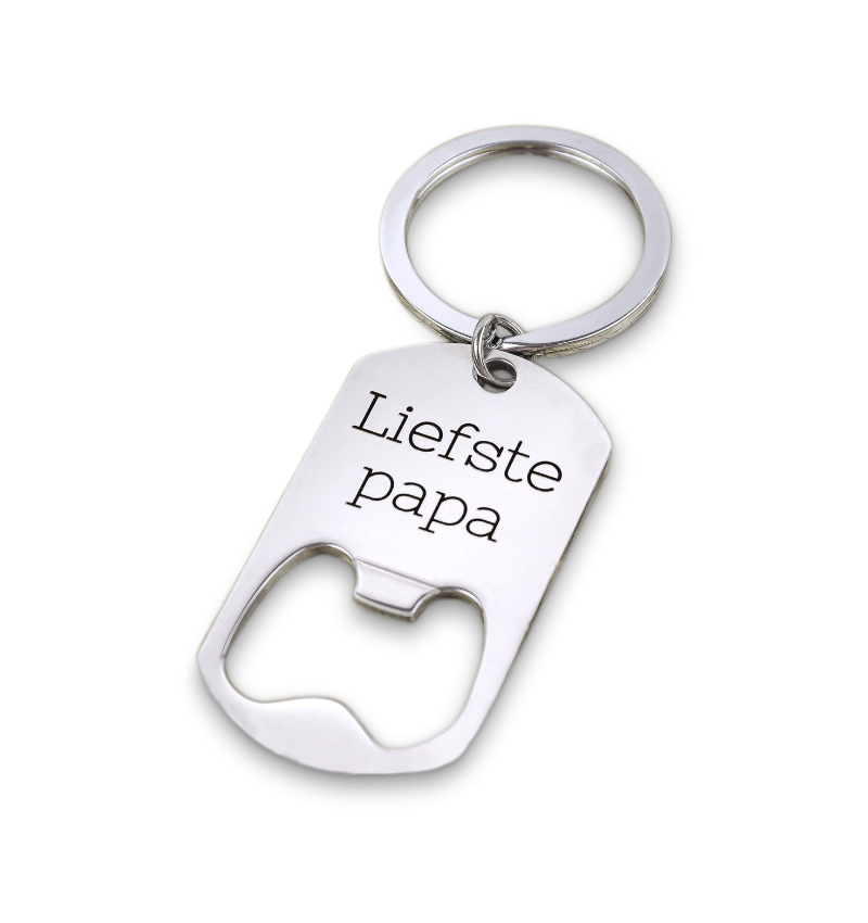 Sleutelhanger Man Bieropener | Met gravure