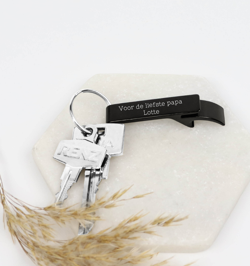 Naam Sleutelhanger Man Bieropener | Zilver