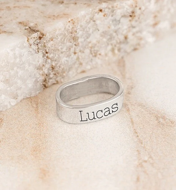 Graveerbedel 'Rock' | Zilver