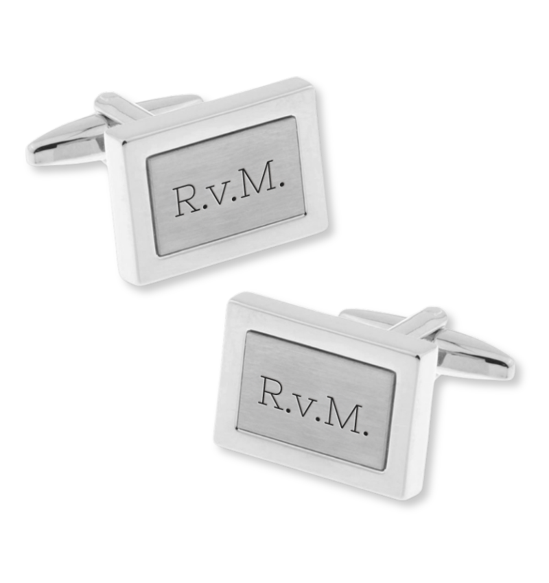 Gepersonaliseerde Manchetknopen 'Portret' I Zilver