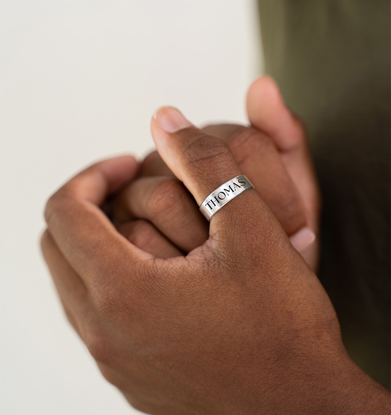 Duimring met Gravure | 7 mm