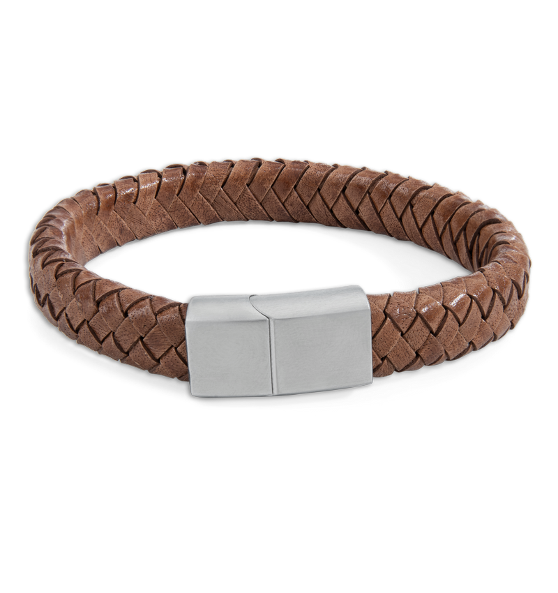 Heren Armband Leer Edge | Bruin