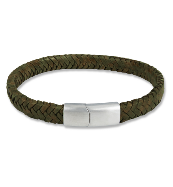 Jongens Leren Armband zonder Gravure | Groen