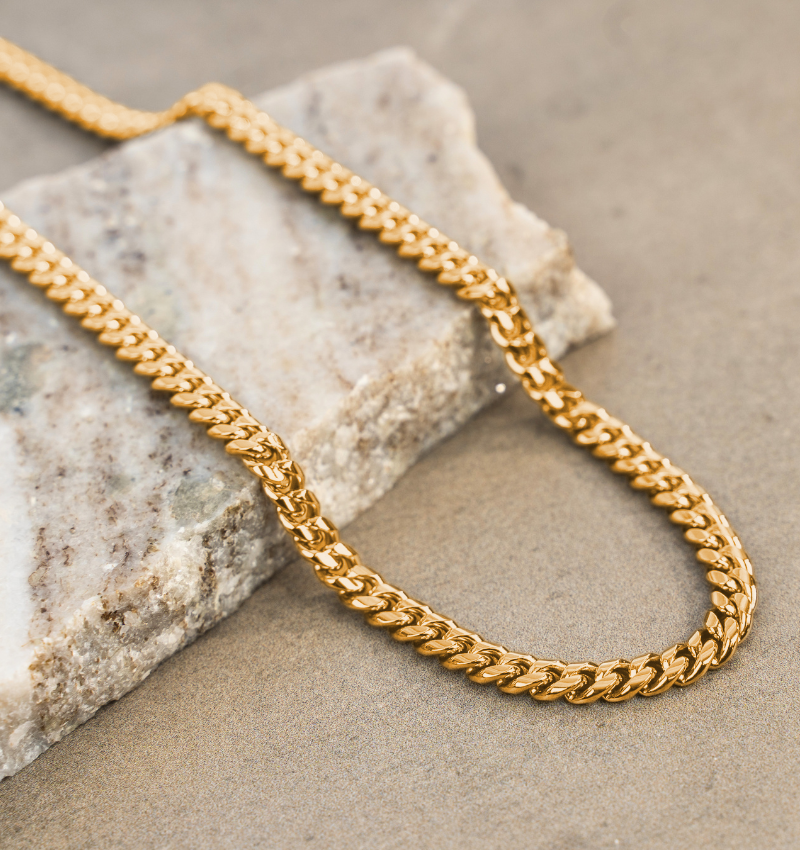 Schakelketting Cuban  Link Goud I 6 mm